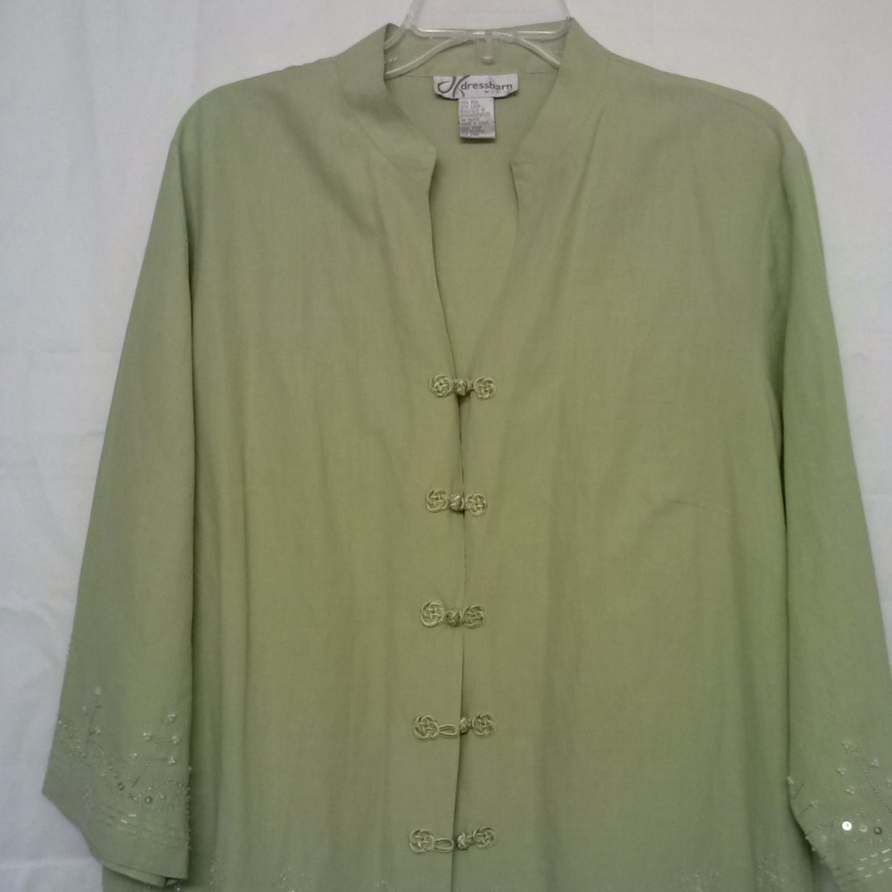 Dressbarn Vintage Silk & Linen Sequined Jacket